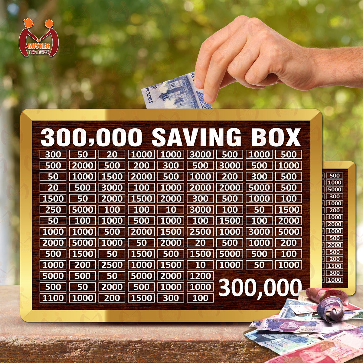 Premium Wooden Saving Box Collection | Umrah, Mobile & Target Money Challenge Saver (3 Lakh to 10 Lakh)