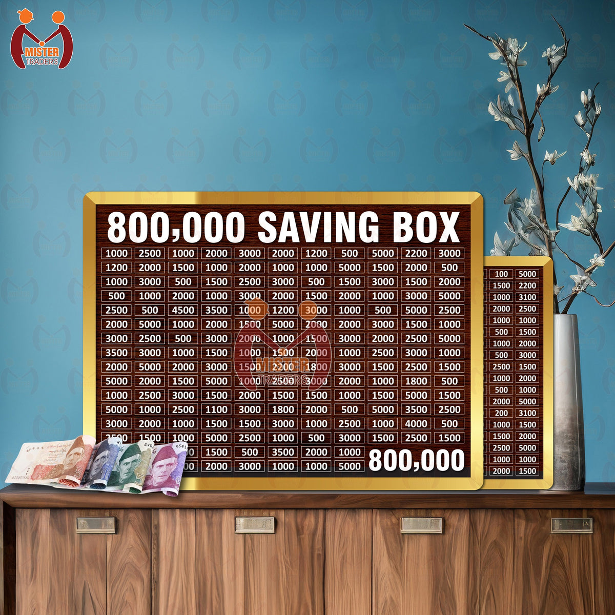 Premium Wooden Saving Box Collection | Umrah, Mobile & Target Money Challenge Saver (3 Lakh to 10 Lakh)