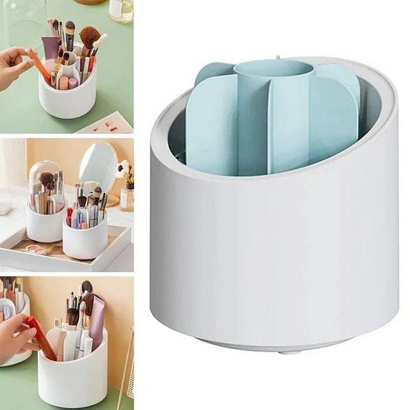 360-Degree Makeup Brush Holder with Dust Proof Dome