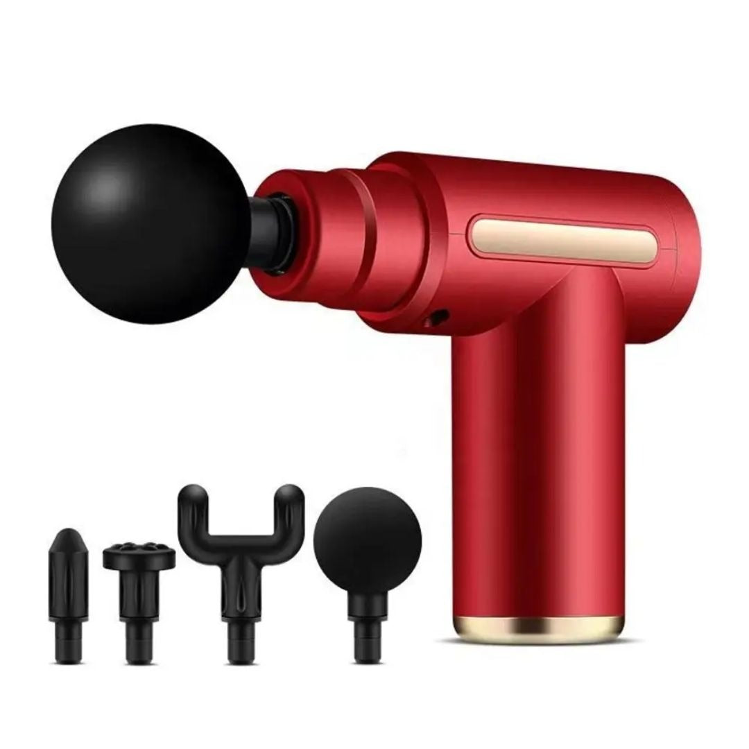 Massage Gun 5 in 1 Multifunctional Electric Full Body Massage Equipment Set for Deep Tissue Relief & Full Body Relaxation 6 Speeds with 4 Massage Heads Physiotherapy Massager Gun
